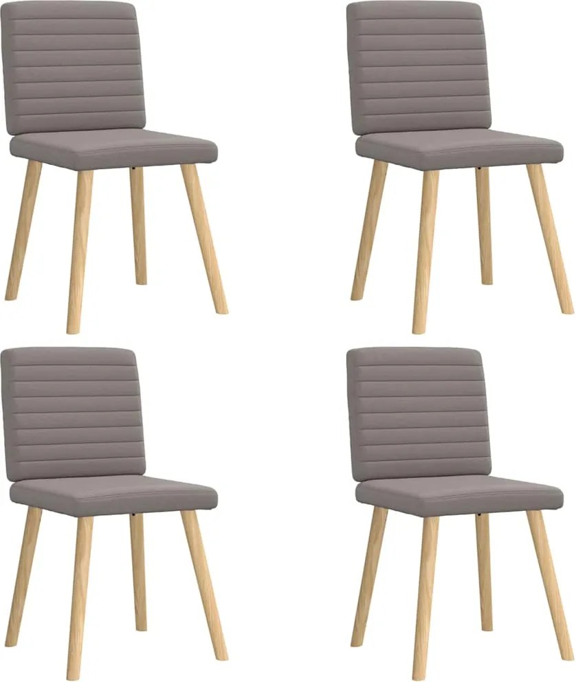 vidaXL Scaune de sufragerie, 4 buc., gri taupe, material textil