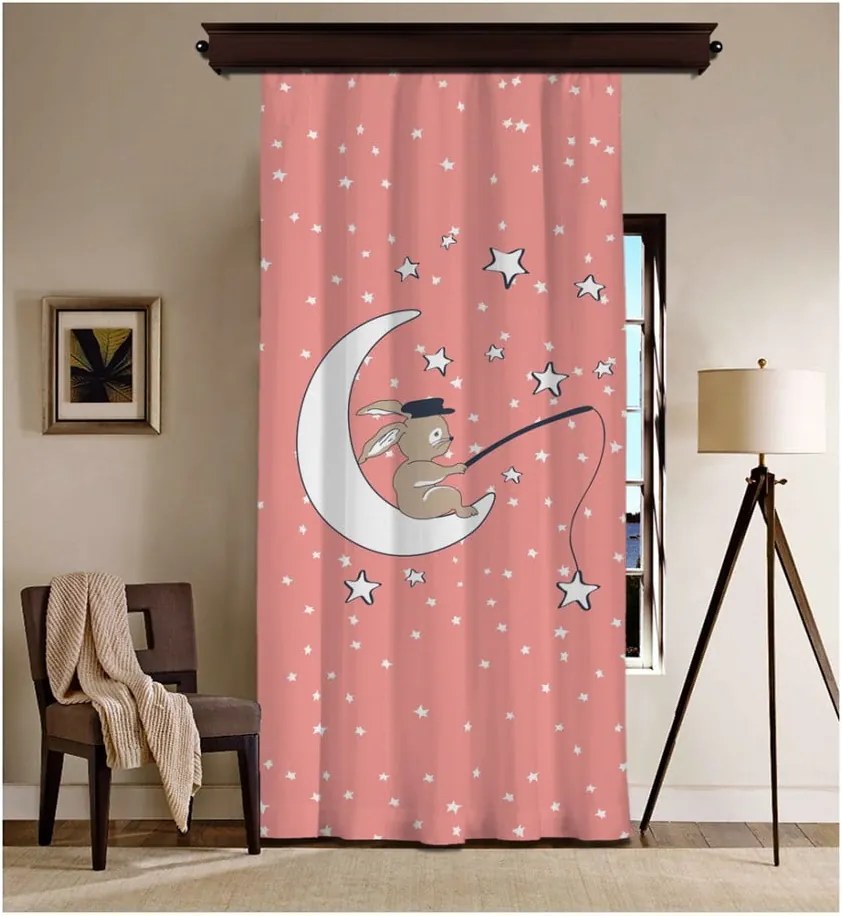 Draperie Curtain Moon, 140 x 260 cm, roz
