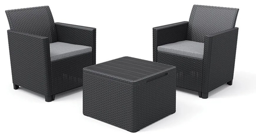 Set mobilier de grădină Claire Balcony, grafit