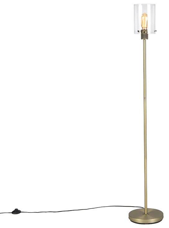 Lampă de podea modernă aurie cu sticlă - Dome