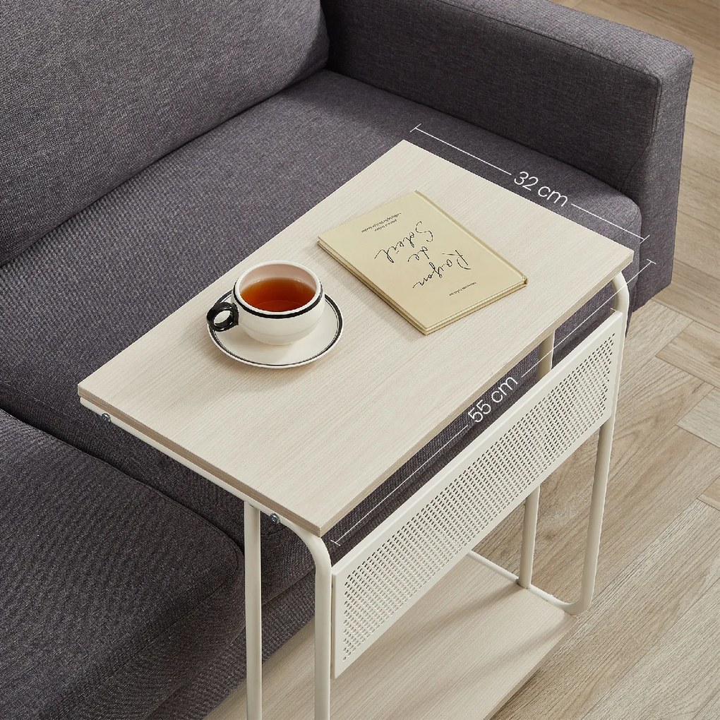 Masuta pe roti MIREZO 55x33cm, bej