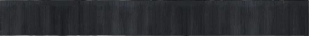 vidaXL Covor dreptunghiular, negru, 60x500 cm, bambus