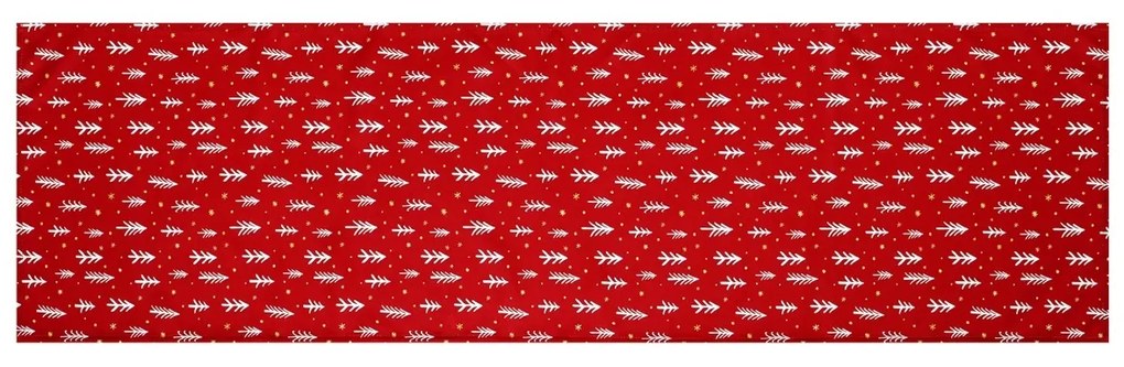 Traversă de masă Copaci de Crăciun 40 x 150 cm, roșu