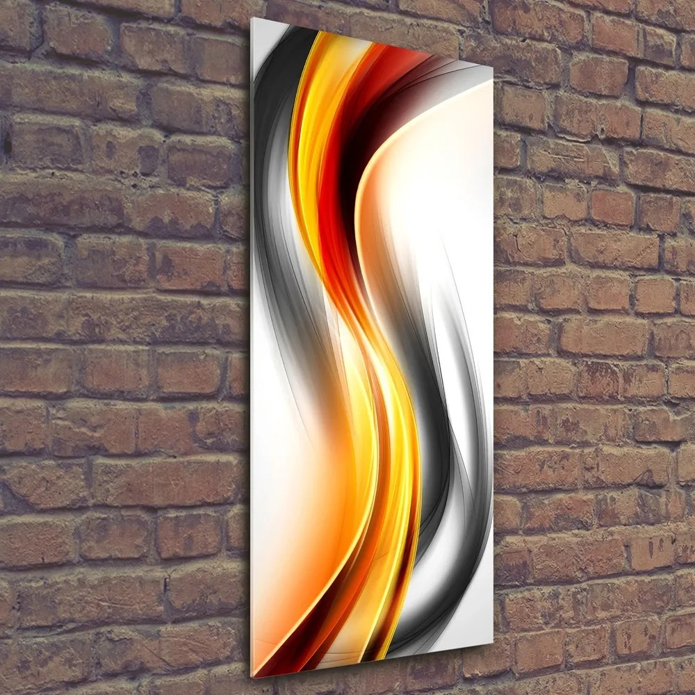Pictura pe sticlă acrilică Valuri abstracte