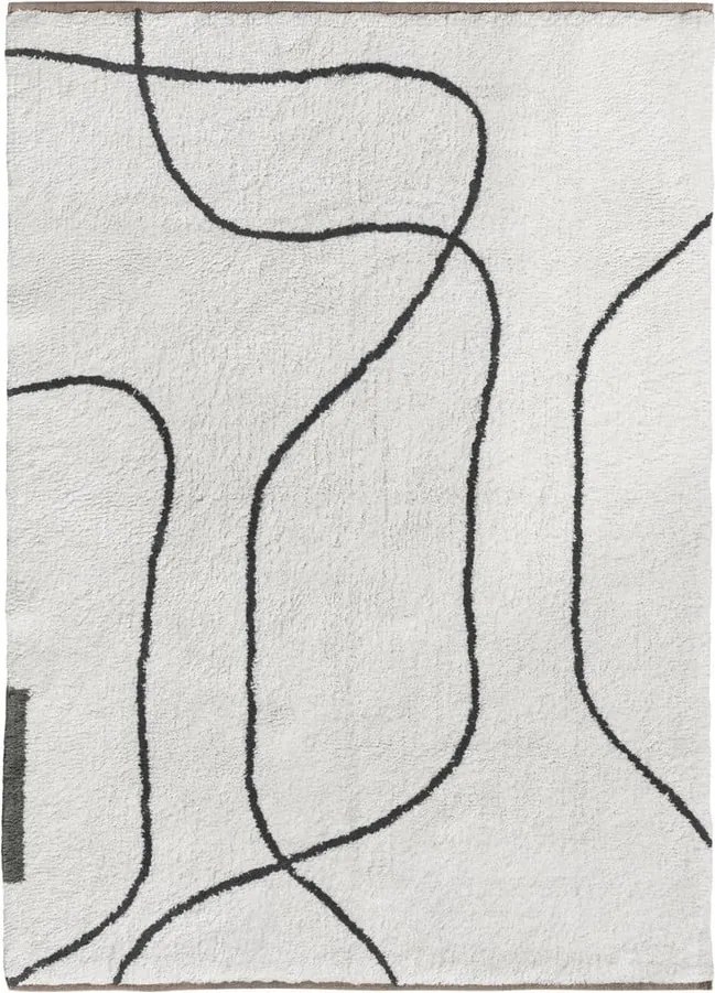 Covor fildeș lavabil din bumbac 100x140 cm Shadow – Mette Ditmer Denmark
