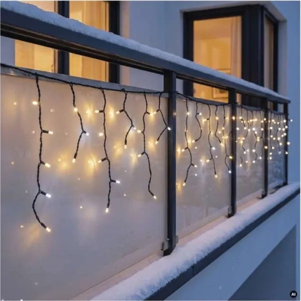 Ghirlandă LED pentru exterior 50xLED/3x0,4m IP44 alb rece/alb cald