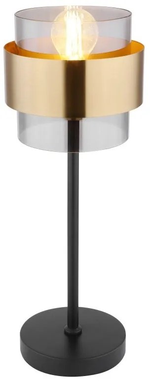 Veioza, lampa de masa design modern MILLEY negru, auriu