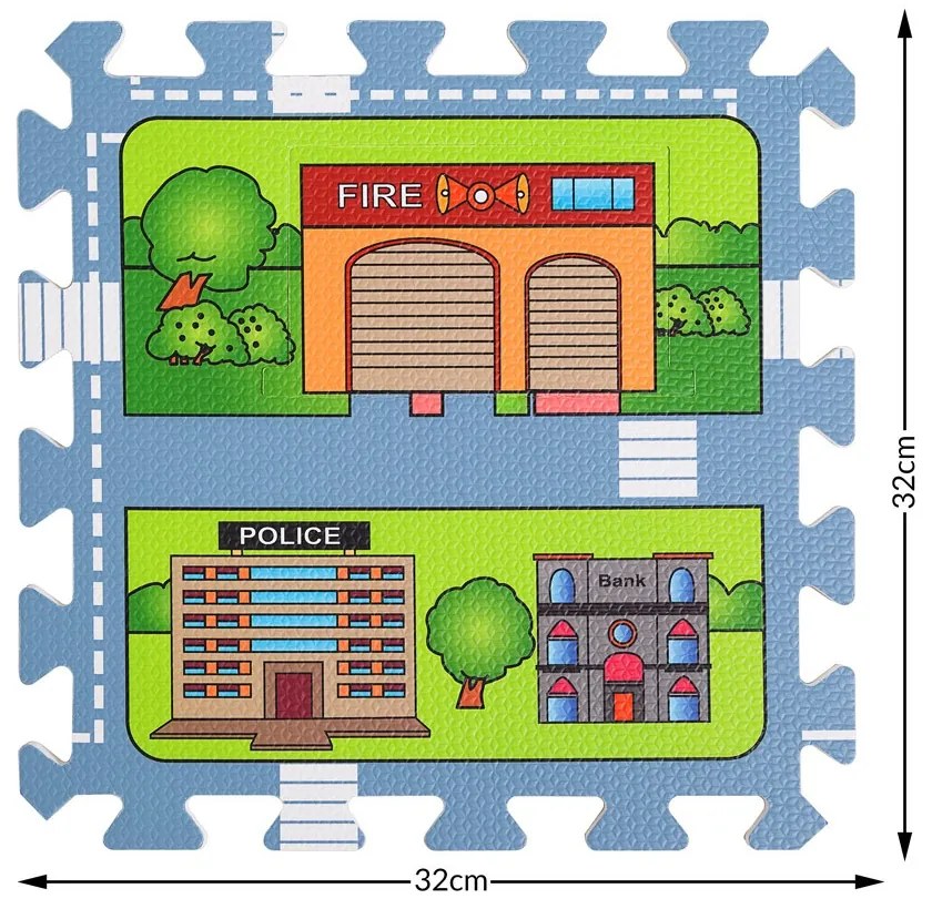 Covoras puzzle strazi Spielwerk® protectie pardoseala Set 20 bucati