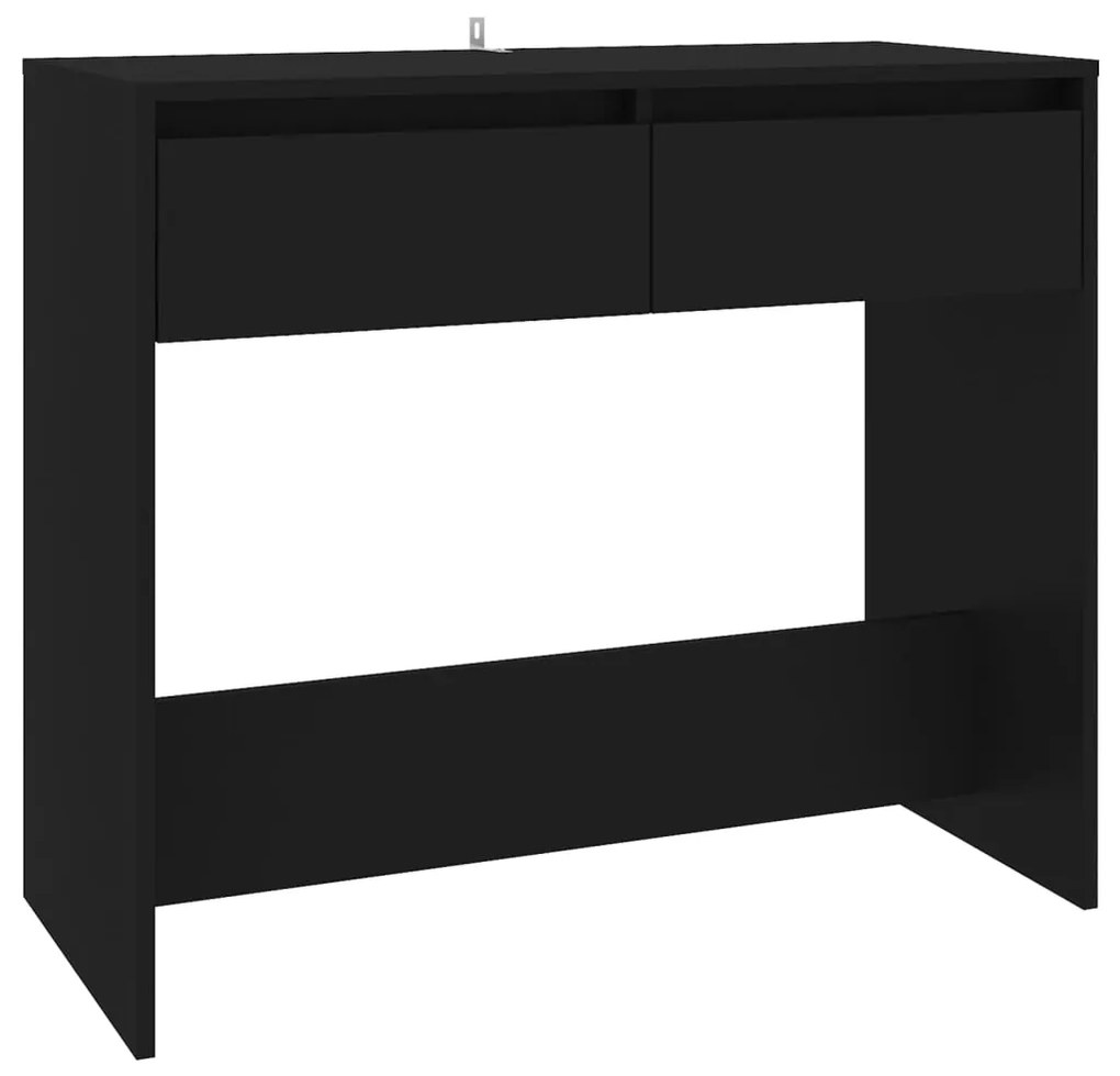 809567 vidaXL Masă consolă, negru, 89x41x76,5 cm, oțel