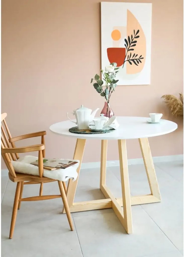 Masa rotund MDF Dining Homs, seria A-620,90 x 75 cm,30175