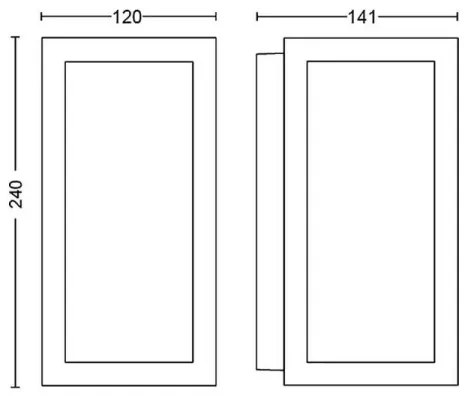 Philips 17429/30/P7 - LED RGB Aplică perete exterior Hue IMPRESS 2xLED/8W/230V IP44