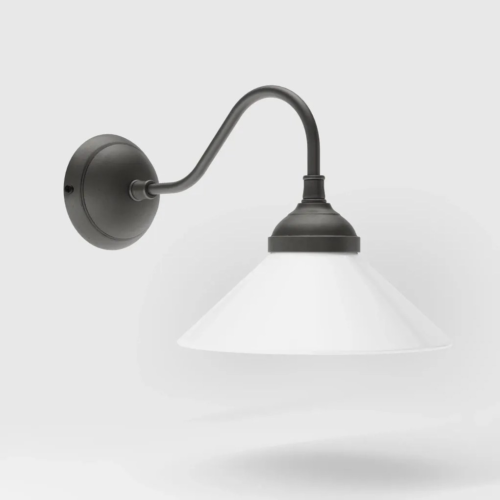 Aplica de perete din alama si sticla design vintage Sofia