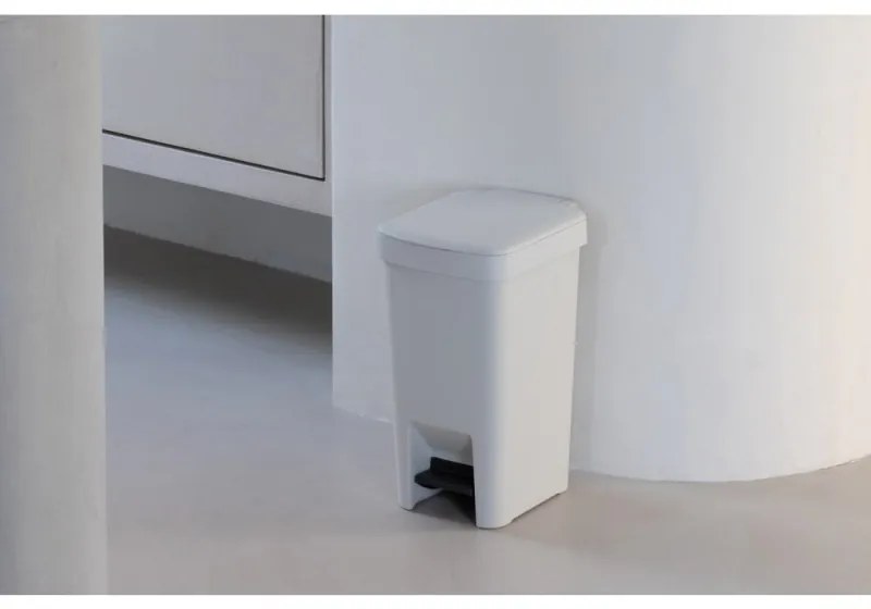 Coș cu pedală Brabantia StepUp 1008477, 10 L, Materiale ecologice, Deschidere mare, Gri deschis