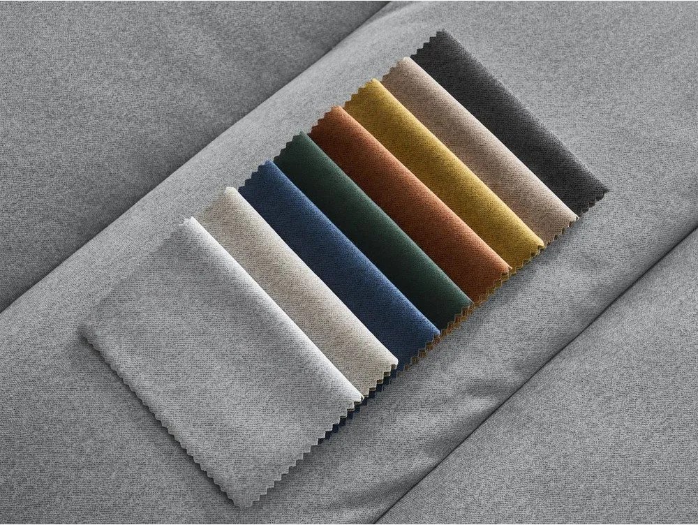 Canapea gri deschis cu tapițerie din catifea 276 cm Sierra – Bobochic Paris