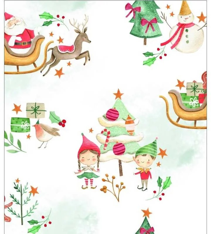 Fotoliu Nirvana Hobbit Pufrelax, Material Impermeabil - Santa's Coming To Town