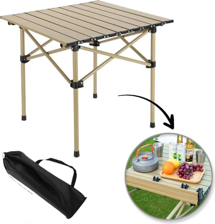 Masa pentru catering CATERFOLD 53x51 cm, bej