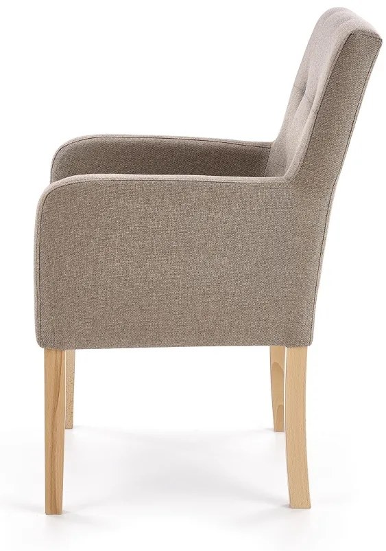 Fotoliu tapitat Filo bej - H 92 cm