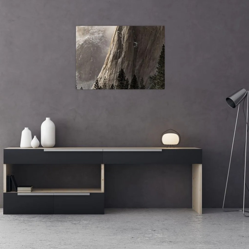 Tablou pe sticlă din valea Yosemite parcul național, SUA (70x50 cm)