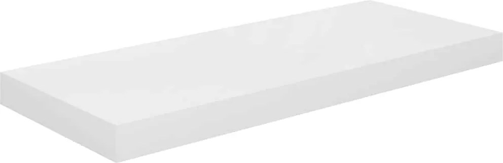 vidaXL Raft de perete suspendat, alb extralucios, 60x23,5x3,8 cm, MDF