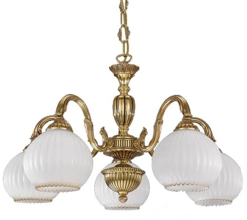 Candelabru din alama cu 5 brate design italian 9300