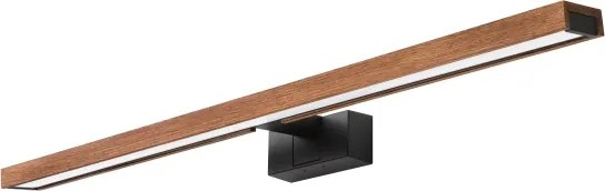 Brilagi-LED Iluminare pentru oglindă de baie WOODY MIRROR 3 în 1 LED/15W/230V 80 cm IP44 negru/stejar