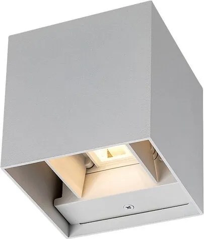 Aplica de perete iluminat exterior ambiental IP54 Solin alba