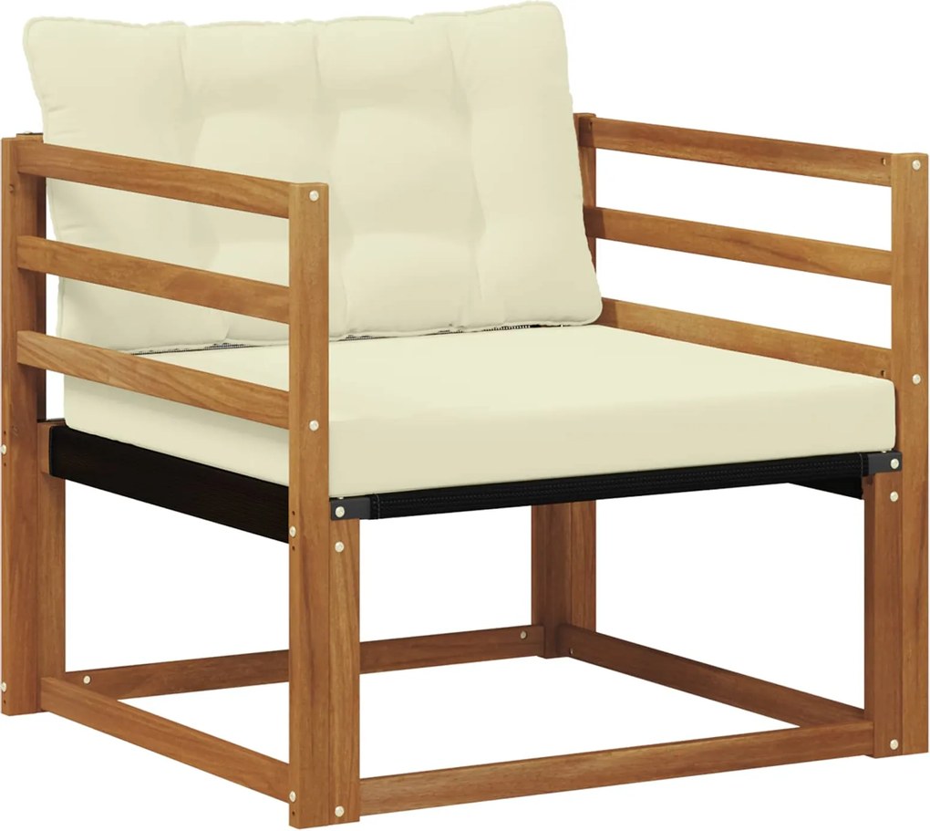 vidaXL Set de canapele de exterior Lemn solid de Acacia și Textilene