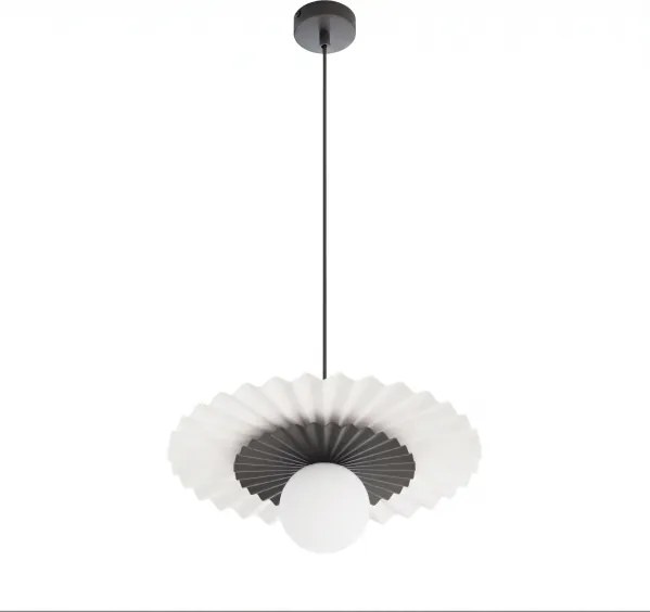 Lustră UMBRA pe cablu, 1xG9/8W/230V, negru/alb