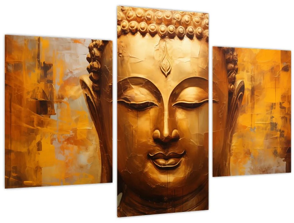 Tablou - Buddha, pictură în ulei (90x60 cm)