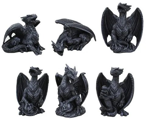 Statueta Dragon negru 10 cm