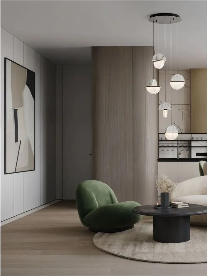 Lustra decorativa cu 5 pendule LED 2700K DORIN