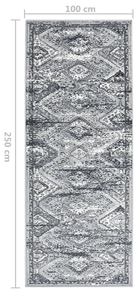 Covor traversa, gri oriental, 100x250 cm, BCF 100 x 250 cm, Model 3