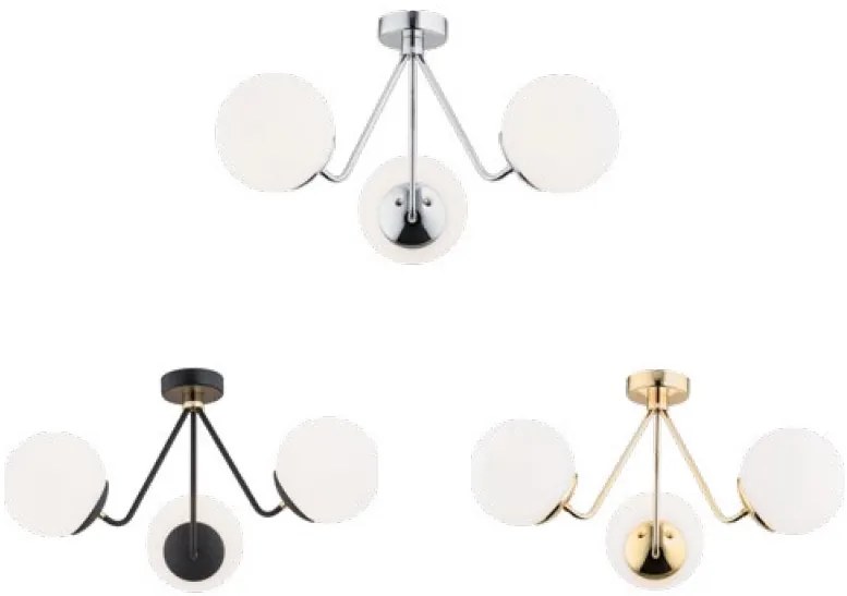 Lustra aplicata design modern minimalist TOMAR negru