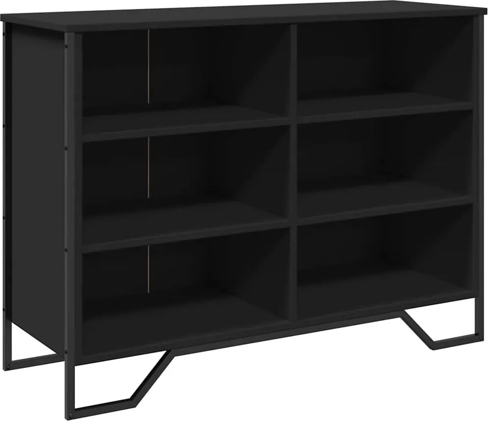 vidaXL Dulap, negru, 101x35,5x74,5 cm, lemn prelucrat
