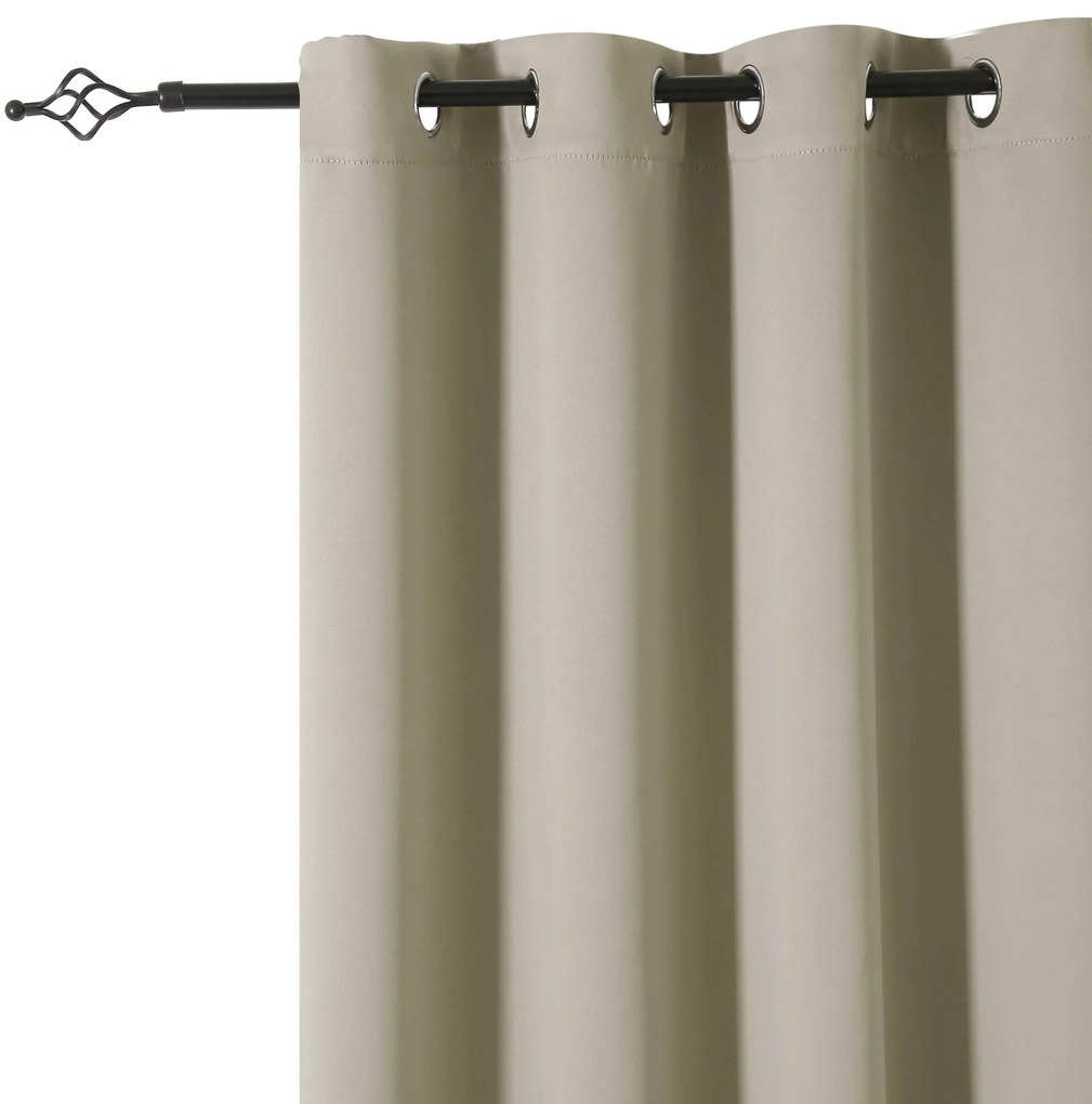 Perdea bej OXFORD 140x250 cm Agatat: Inele metalice