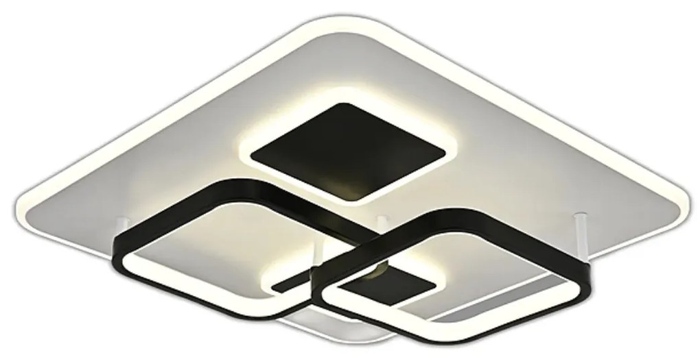 Lustra LED Cu Telecomanda, Elit's Esn r9057RS, 150W, Negru Alb2
