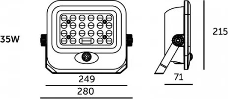 Proiector solar LED cu senzor MHCS, 35W, 3,2V, IP65, 15000 mAh + telecomandă