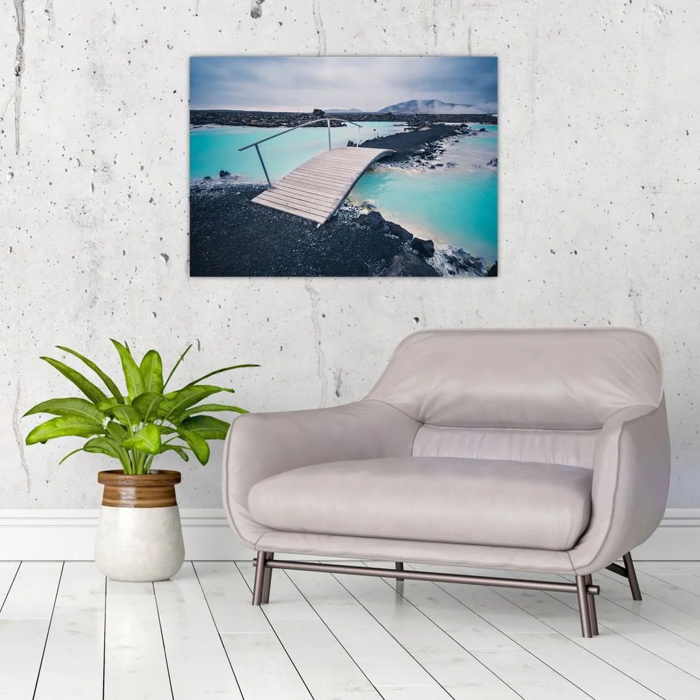 Tablou cu pod din lemn (70x50 cm)