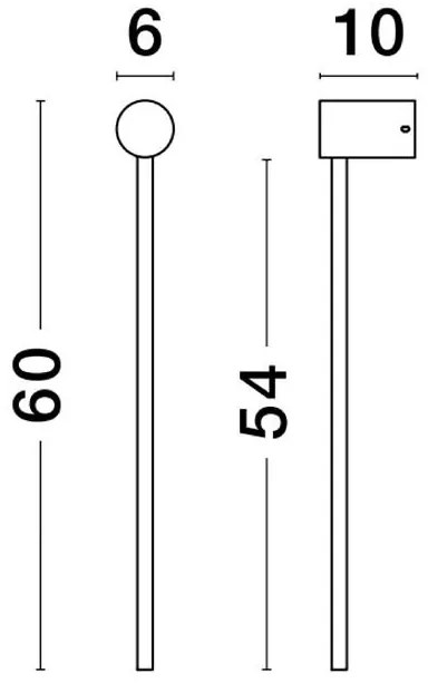Aplica LED de perete design minimalist Synthesi alb