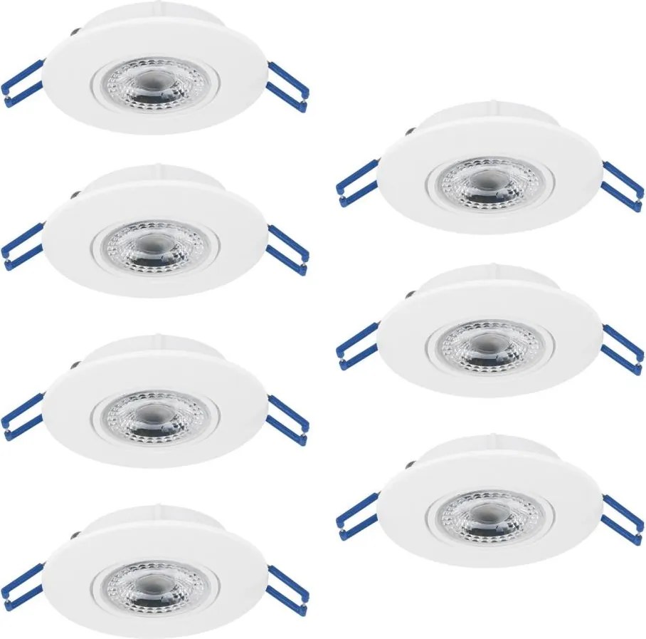 Eglo 300186 - Set 7x spoturi încastrate GEDREZ LED, 4,9 W, 230 V, Ø 9 cm, alb