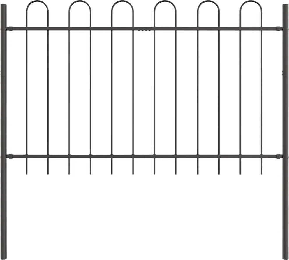 vidaXL Gard de Grădină Gri 1,7 x 1 m Oțel acoperit cu pulbere