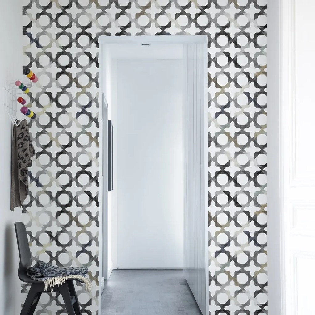 Fototapet, Patchwork Play, Grey, repetitiv, Rebel Walls