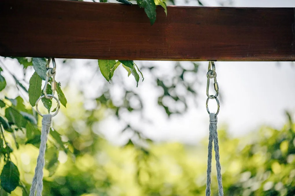 Scaun suspendat KOLUMBIA gri cu perna