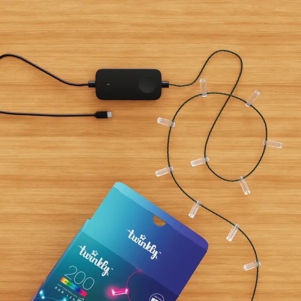 Instalație LED RGB dimabilă de Crăciun 100xLED 8 m USB Wi-Fi Twinkly TWKC100RGB-G