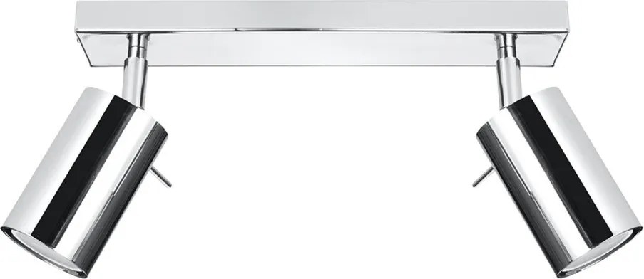 Spot argintiu din metal 6x30 cm Etna – Sollux