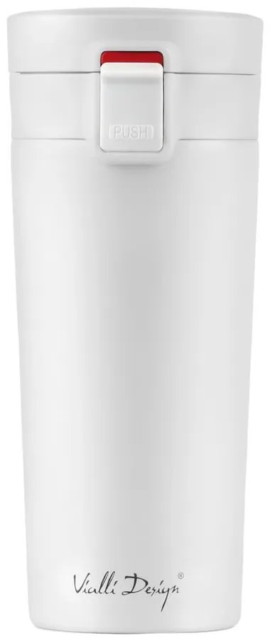 Cană termică Vialli Design Fuori, 400 ml, alb