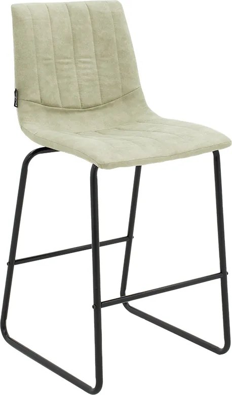 Scaun Bar Desmma Tapiterie Textila Gri Antichizat