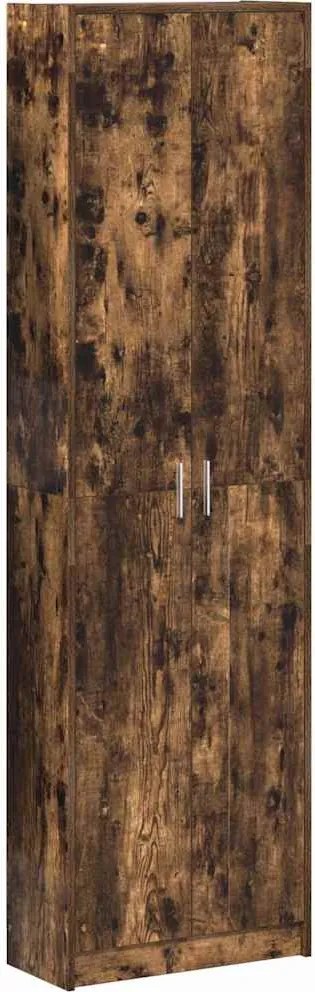vidaXL Dulap cu raft Stejar fumuriu 55 x 25 x 189 cm Lemn compozit