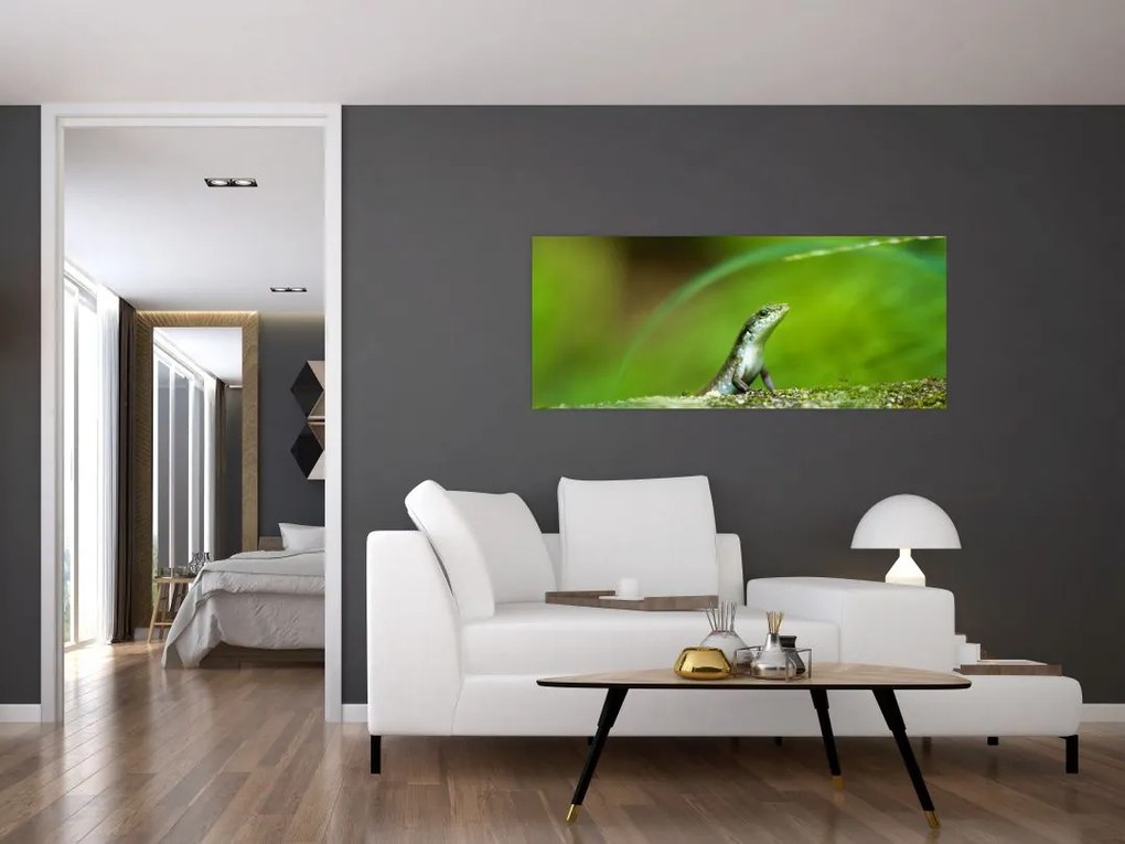 Tablou cu șopârlă (120x50 cm)