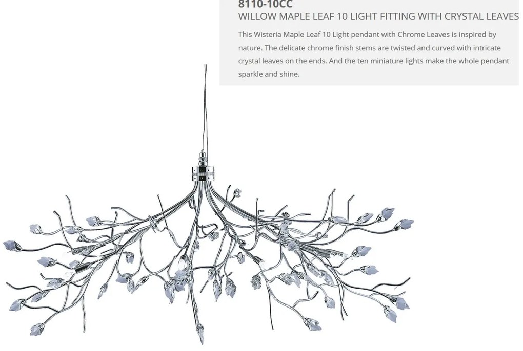 Lustra suspendata design floral Willow 8110-10CC SRT